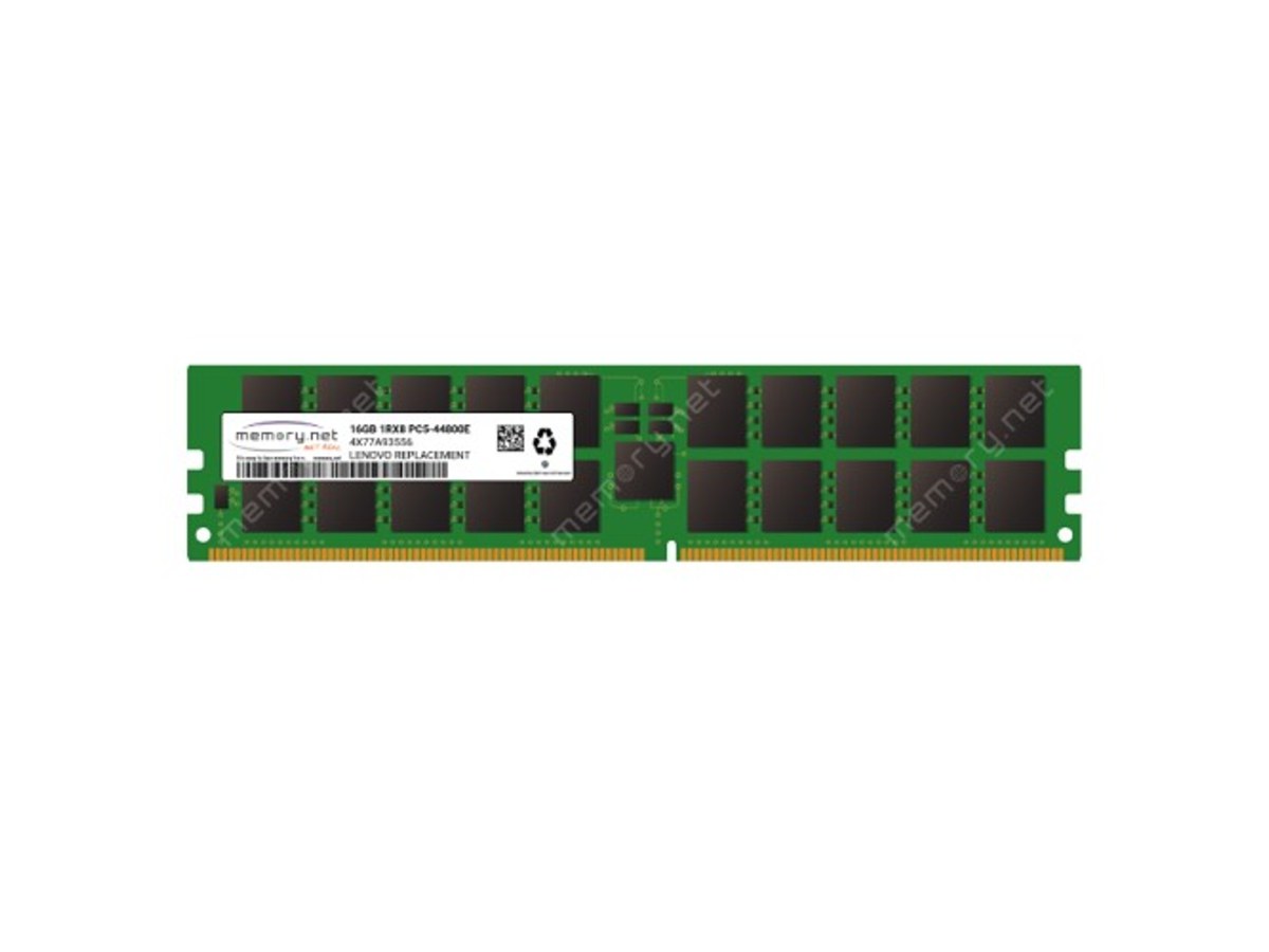 Lenovo ThinkSystem TruDDR5 16GB 5600MHz 1Rx8 ECC UDIMM 伺服器記憶體 4X77A93556